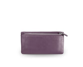 Kamila RFID Long Wallet Leaf Snap Holder Taro Purple